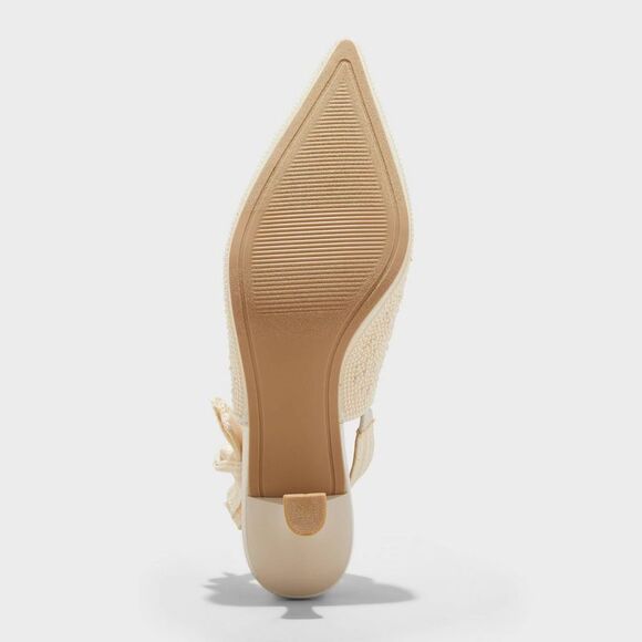 A New Day - Women's Milan Pearl Slingback Heels - A New Day Iv Ivory - Picture 4 of 4